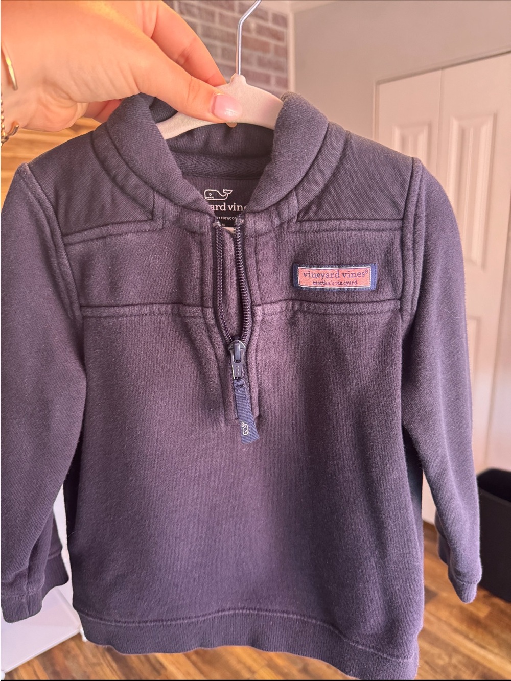 Vineyard Vines Baby Fleece 1/4 Zip Pullover - Dark Navy